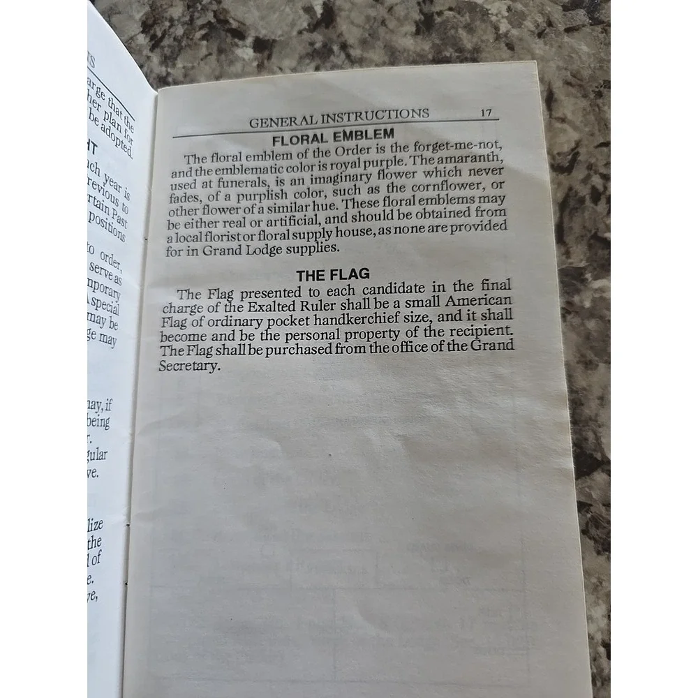 Vintage‎ 1996 BPO Elks Ritual Book / Guide 76 pages - Fraternal Club